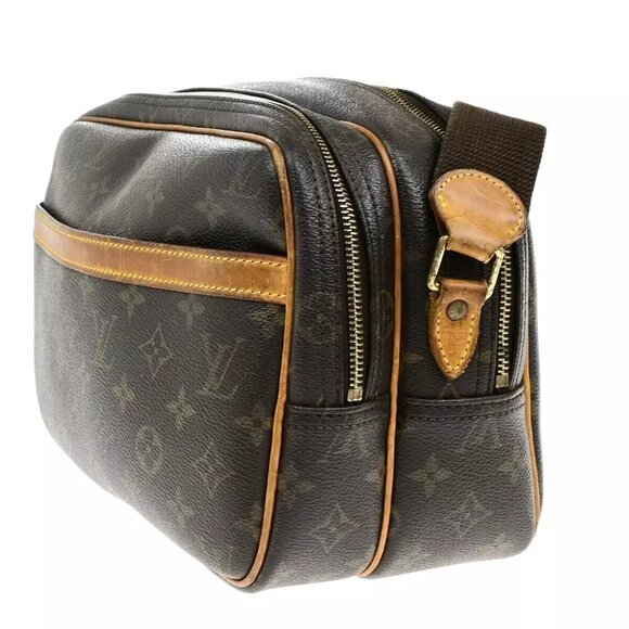 LOUIS VUITTON Reporter PM Crossbody Shoulder Bag Monogram Leather Brown France M - Picture 6 of 16
